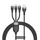 Baseus Flash Series One-for-Three Fast Charging Data Cable USB to M+L+C 66W